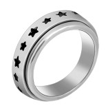 Anxiety Stainless Steel Spinner Ring Anti Anxiety Moon Star Cool Stress Relieveing Rings