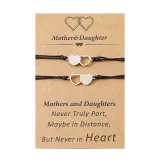 Mother Daughter Bracelet Necklace Hollow Stainless Steel Heart Matching Friends Gifts for Mother's Day