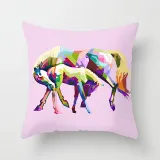 4PCS Home Cotton Decorative Colorful Animals Throw Pillow Case Cushion Covers For Sofa Couch Bed Chair
