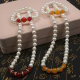 Jewelry for Women Girls Freshwater Pearl Agate Bracelet and Necklace Set With Box