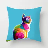 4PCS Home Cotton Decorative Colorful Animals Throw Pillow Case Cushion Covers For Sofa Couch Bed Chair