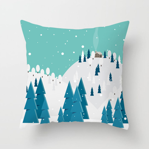 Home Decoration Christmas Cartoon Simple Christmas Tree Sofa Pillowcase Cushion Pillow Cover