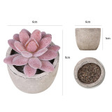 Artificial Precious Stone Flower Succulent Mini Pulp Potted Basin Desktop Decoration