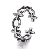 9PCS Silver Vintage Daisy Footprint Stackable Finger Punk Rings Set