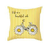 4PCS Home Cotton Decorative Throw Pillow Daisy Pttern Case Cushion Covers For Sofa Couch Bed Chair