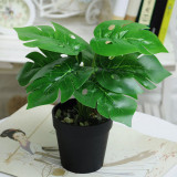 Artificial Seven Leaves Potted Home Living Room Indoor Green Plant Decoration