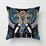 4PCS Elephant Pattern Design Home Cotton Decorative Throw Pillow Case Cushion Covers