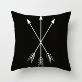 4PCS White and Black Geometry Home Cotton Decorative Throw Pillow Case Cushion Covers