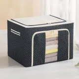 Storage Box Folding Dustproof for Bedroom Clothes Toys Storage