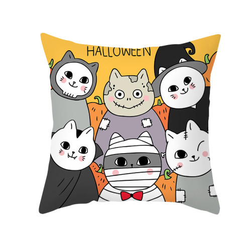 Halloween Holiday Cartoon Pet Ghost Cushion Cover Sofa Cushion Cover Pillowcase