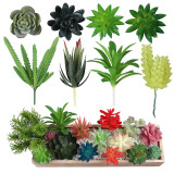 Artificial Plant Potted  Succulent Flower Head DIY Combination