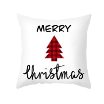 Home Decoration White Christmas Tree Pillowcase Cotton Pillow Cover