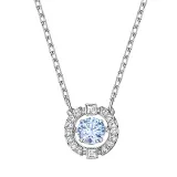 Silver Zircon Diamonds Beating Heart Clavicle Chain Jewelry Necklace