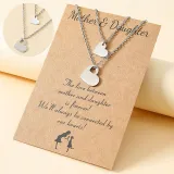 Mother's Day Gifts Bracelets Necklace Set Jewelry Matching Heart Bracelet from Daughter Mom