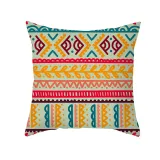 4PCS Home Cotton Decorative Bohemia Geometry Throw Pillow Case Cushion Covers For Sofa Couch Bed Chair