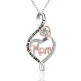 Heart Necklace I Love You To The Moon And Back Jewelry Mother's Day Gift