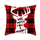 Home Decoration Christmas Elk Pillow Cushion Cover Pillowcase