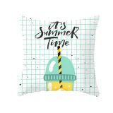 4PCS Home Cotton Decorative Fruits Printing Throw Pillow Case Cushion Covers For Sofa Couch Bed Chair