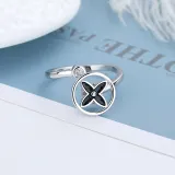 Flower Clover Stainless Steel Ring for Fidget Ring Anxiety Stress Relief