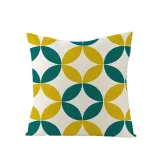 4PCS Home Cotton Decorative Geometry Leaves Throw Pillow Case Cushion Covers For Sofa Couch Bed Chair