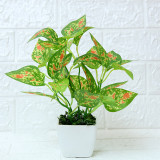 Artificial Mini Green Leaves Potted Home Living Room Indoor Green Plant Decoration