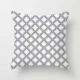 4PCS Home Cotton Decorative Black White Stripe Throw Pillow Case Cushion Covers For Sofa Couch Bed Chair
