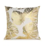 4PCS Home Cotton Decorative Gold Blocking Throw Pillow Case Cushion Covers For Sofa Couch Bed Chair