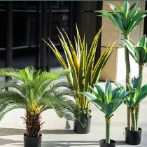 Artificial Plant Potted Agave Tree Green Plant Bonsai Decoration