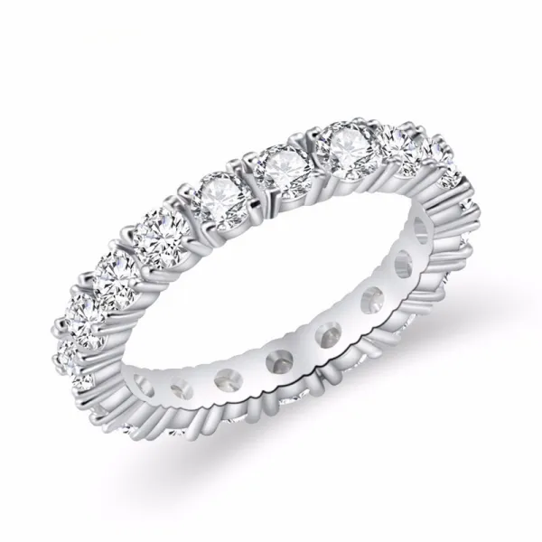 Fashion Jewelry Single Row Full Diamond Ring Gifts