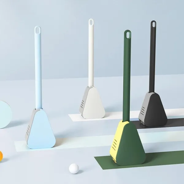 Toilet Brush Long-Handled Golf Brush Head Toilet Brush No Dead Ends Self-Opening and Closing Water-Proof Base