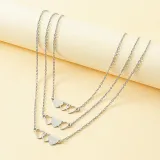 Mother Daughter Bracelet Necklace Hollow Stainless Steel Heart Matching Friends Gifts for Mother's Day