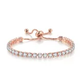 4mm Round Adjustable Crystal Birthstone Bracelet Gift For Mom Friends