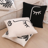 Black and White Tufted Woven Square Decorative Throw Pillow Case Cushion Covers