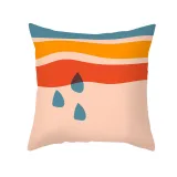 4PCS Home Cotton Decorative Red Graffiti Printing Throw Pillow Case Cushion Covers For Sofa Couch Bed Chair
