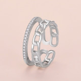 Chain Diamond Adjustable Stackable Finger Rings