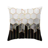 4PCS Home Cotton Decorative Rhombus Printing Throw Pillow Case Cushion Covers For Sofa Couch Bed Chair