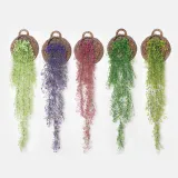 Single Artificial Plant Golden Bell Willow Wall Hanging Flower Rattan Wall Decoration