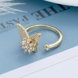 Jewelry Butterfly Star Spinner Rings for Anxiety Full Diamond Adjustable
