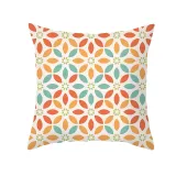 4PCS Home Cotton Decorative Flower Throw Pillow Case Cushion Covers For Sofa Couch Bed Chair