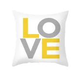4PCS Home Cotton Decorative Slogan Pattern Throw Pillow Case Cushion Covers For Sofa Couch Bed Chair