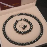Pearl Necklace Set for Women Girls Round Shell Pearl Bracelet and Dangle Earrings Jewelry with Box