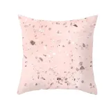4PCS Home Cotton Decorative Pink Gold Blocking Throw Pillow Case Cushion Covers For Sofa Couch Bed Chair