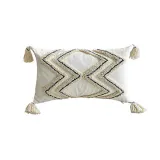 Tassels Decorative Geometric Striped Pillow Case Cushion Cover For Sofa Couch Bed Chair