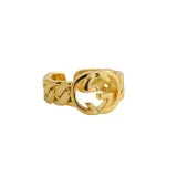 Gold Hollow Out Chain Opening Adjustable Irregular Chain Ring Gifts