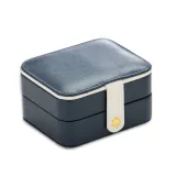 Rectangle PU Leather Jewelry Box with Mirror For Girls and Women