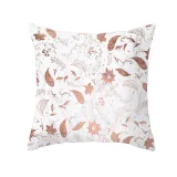 4PCS Home Cotton Decorative Pink Gold Blocking Throw Pillow Case Cushion Covers For Sofa Couch Bed Chair
