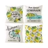 4PCS Home Cotton Decorative Sunflower Throw Pillow Case Cushion Covers For Sofa Couch Bed Chair