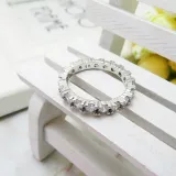 Fashion Jewelry Single Row Full Diamond Ring Gifts