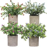 Artificial Money Leaf Plants Babysbreath Combination Pulp Potted Basin Desktop Decoration