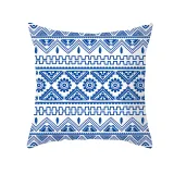 4PCS Chinese Style Geometry Decorative Throw Pillow Case Cushion Covers For Sofa Couch Bed Chair